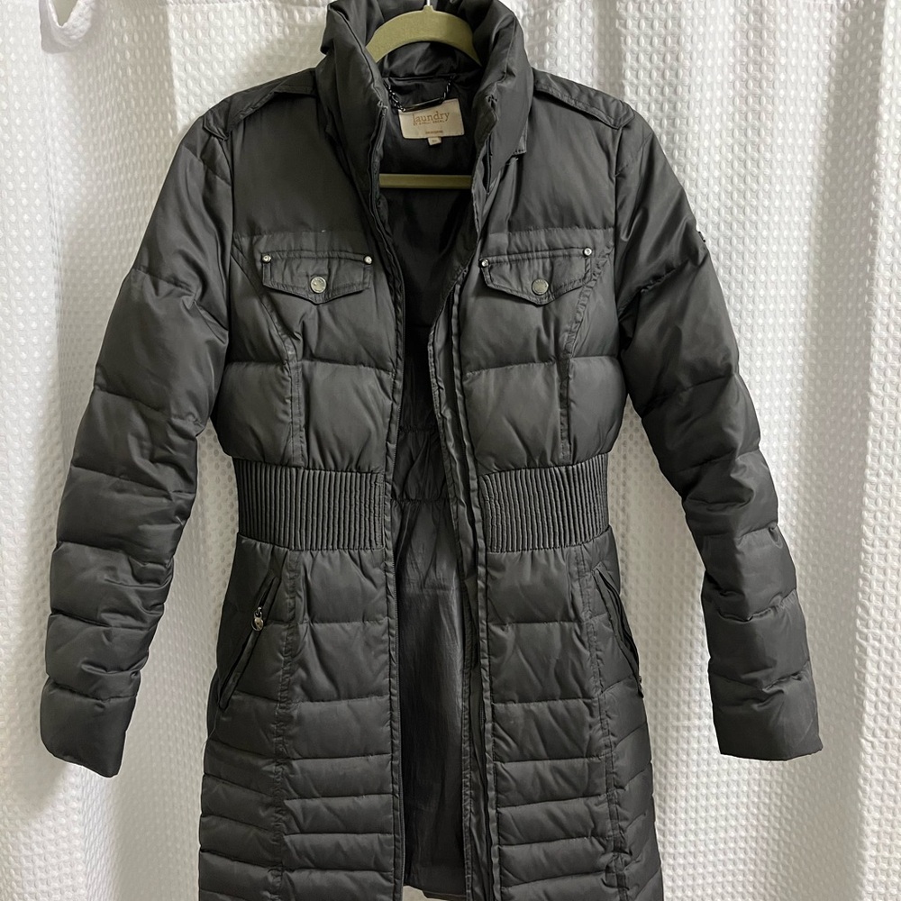 Laundry By Shelli Segal Charcoal Puffer Jacket